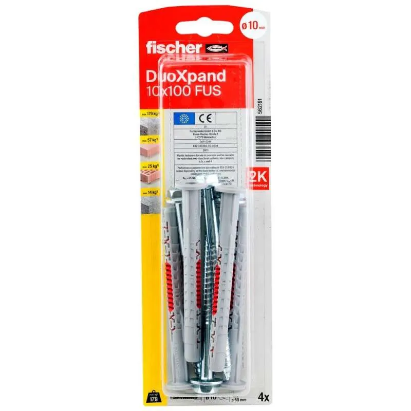 Fischer DuoXpand dībelis ar skrūvi 10x100