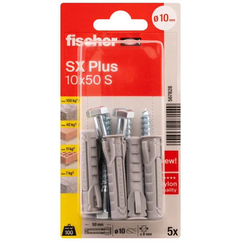 FISCHER dībeļi ar skrūvēm SX Plus