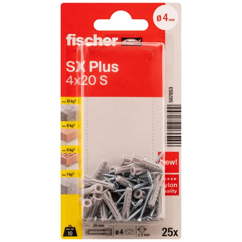 FISCHER dībeļi ar skrūvēm SX Plus