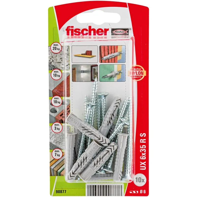 Fischer Dībeļi ar skrūvi UX 6