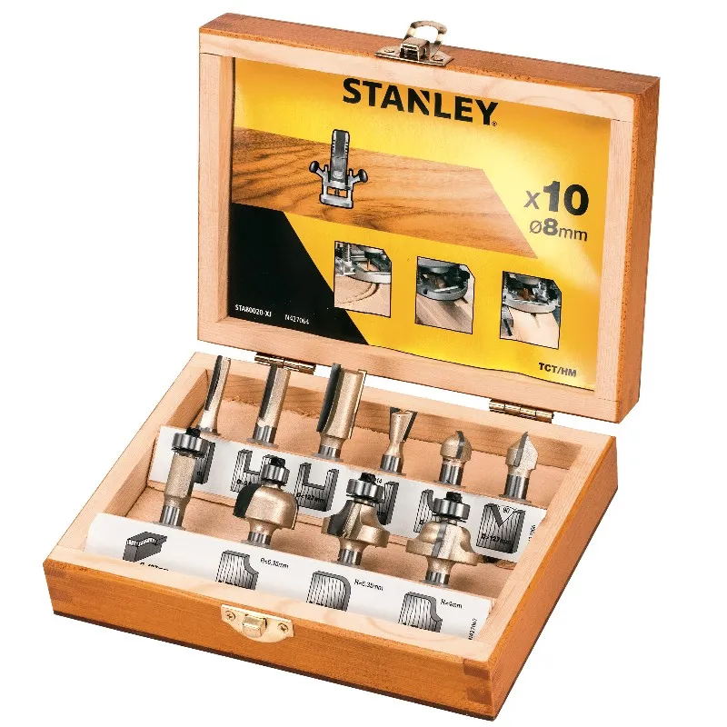 Stanley TCT frēžu komplekts, 10 gab