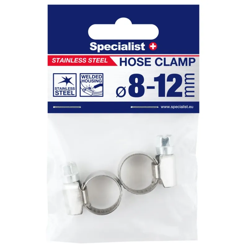 SPECIALIST+ nerūsējošā tērauda skava, 8–12 mm
