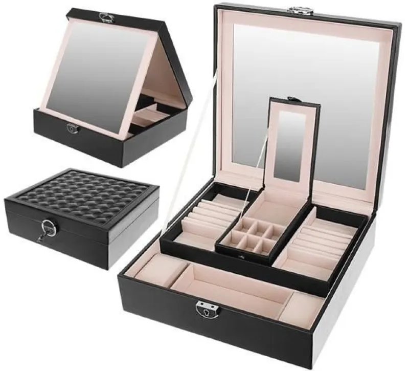 Beautylushh universāla melna rotaslietu kaste -
