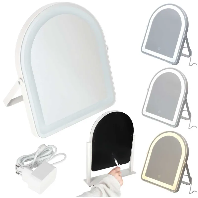Ikonka Lusterko do makijażu LED podświetlane
