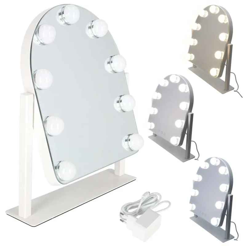 Ikonka Lusterko do makijażu LED z