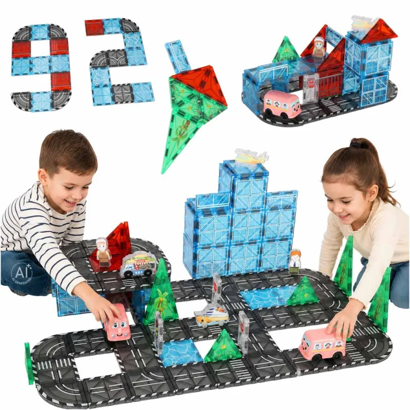 Ikonka Klocki magnetyczne konstrukcyjne 3D miasto