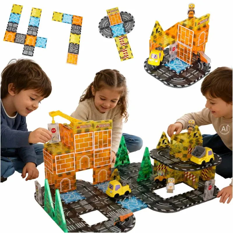 Ikonka Klocki magnetyczne konstrukcyjne 3D budowa