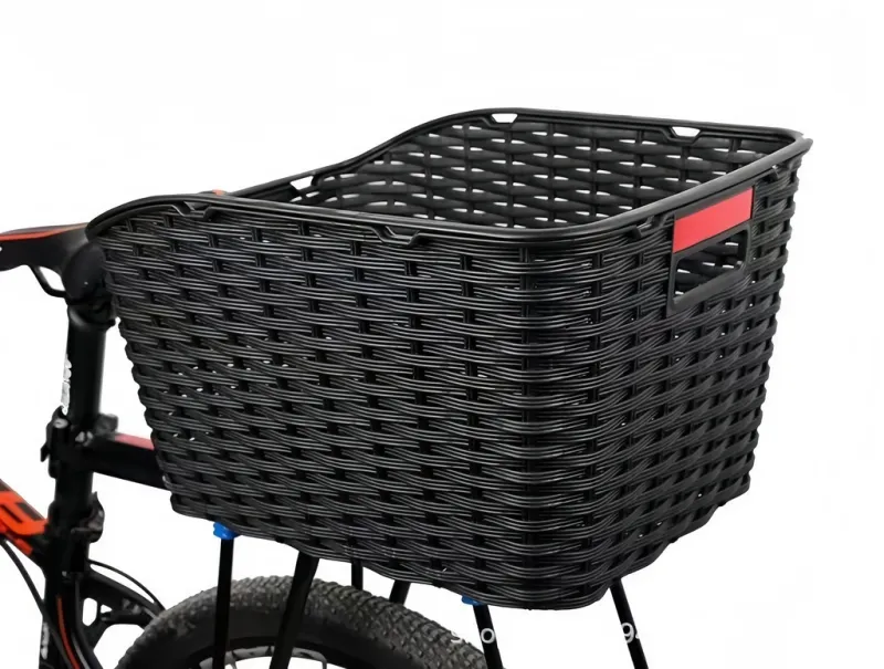 Ikonka Rattan aizmugurējā bagāžnieka velosipēda grozs