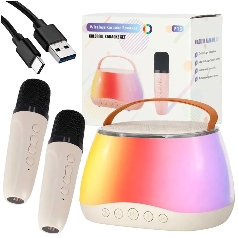 Ikonka Karaoke komplekts Bluetooth skaļrunis LED
