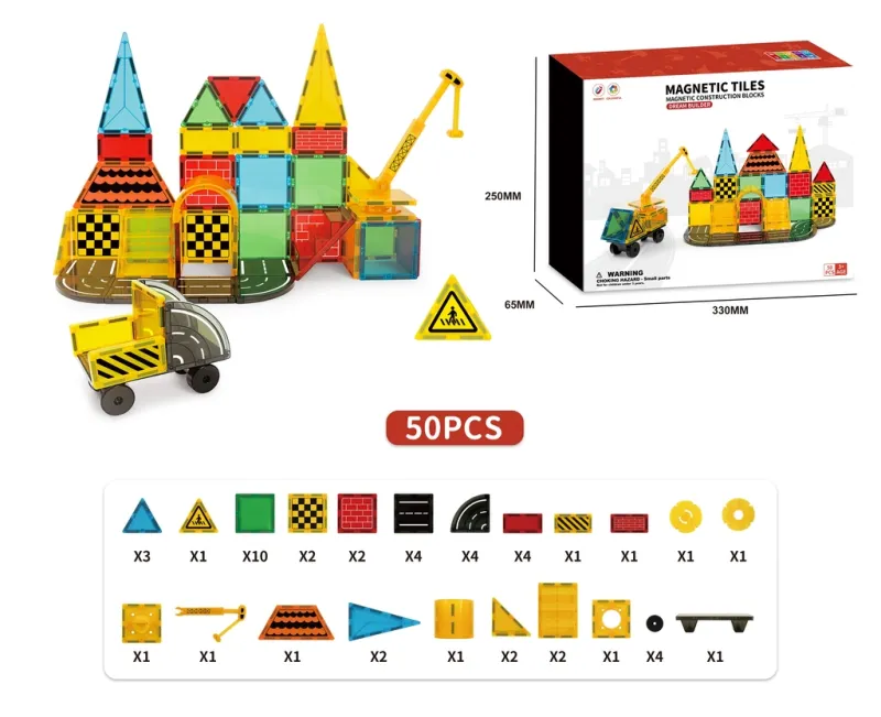 Ikonka 3D būvniecības magnētiskie ķieģeļi 50