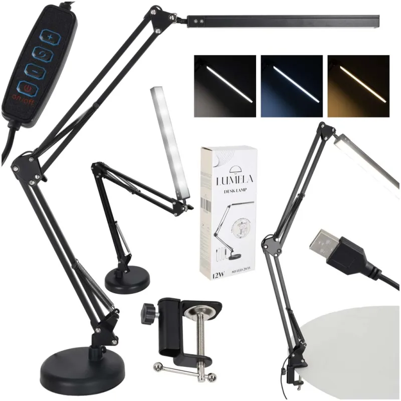 Lumela LED galda lampa USB grozāmā