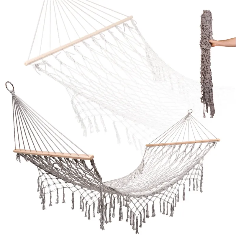 Ikonka Dārza šūpuļtīkls boho tīkliņš 200cm