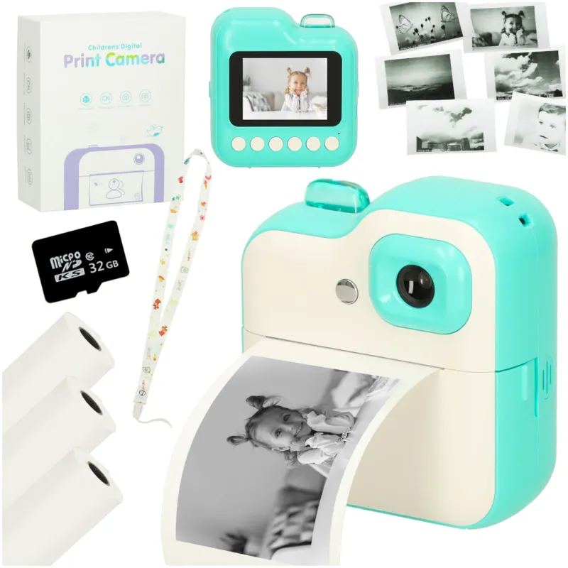 Ikonka Momentuzņēmums bērniem 1GB 24mpx zaļš