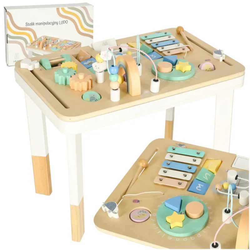 Lulilo montessori krāsains manipulāciju galds -