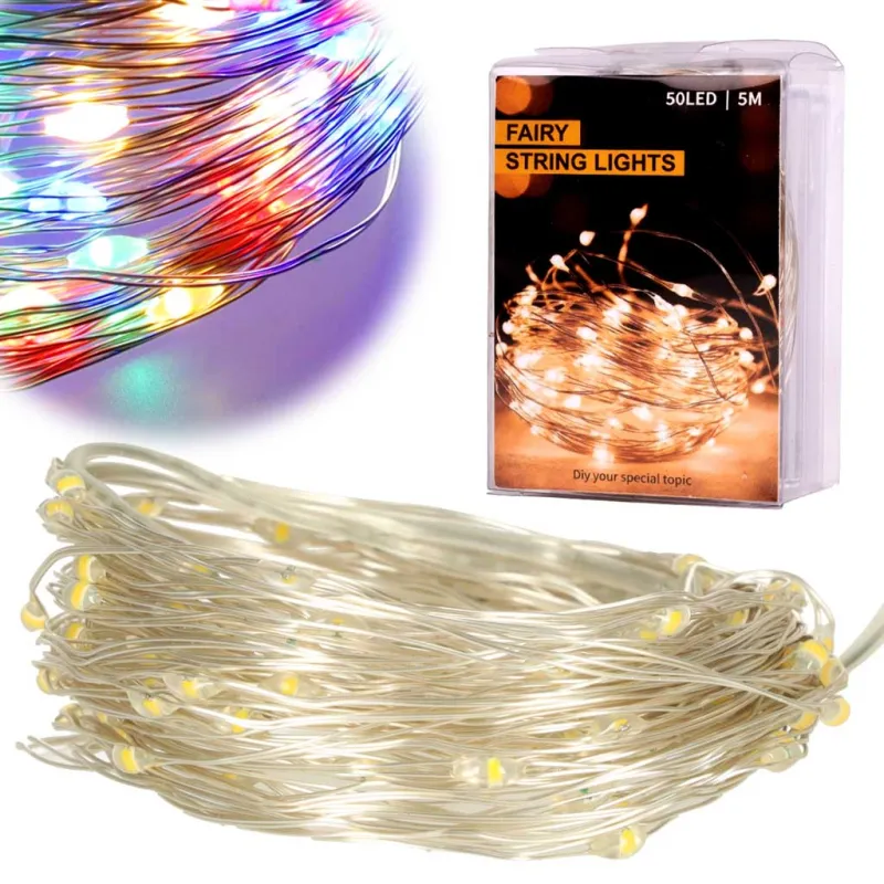 Ikonka LED dekoratīvie vadi 5m 50LED