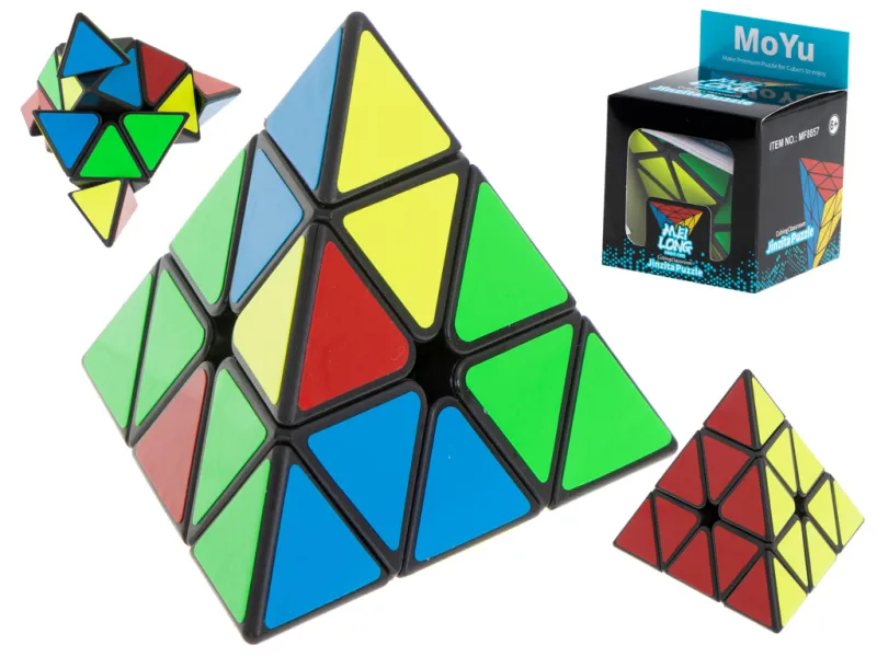 Ikonka PYRAMINX puzzle kubs spēle Black