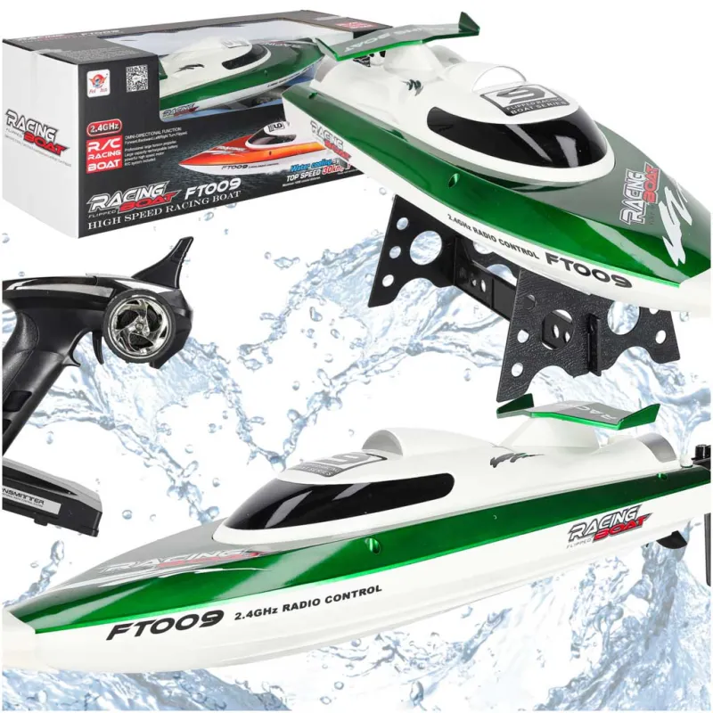 Ikonka RC tālvadības laiva FT009 zaļa
