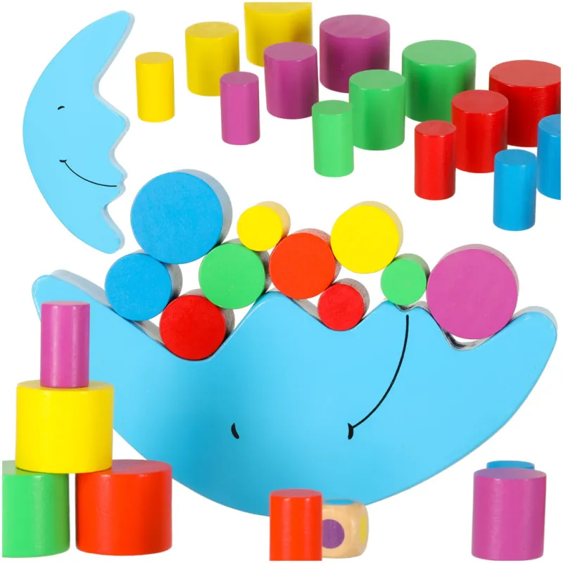 Ikonka Montessori koka mēness balansēšanas arkādes