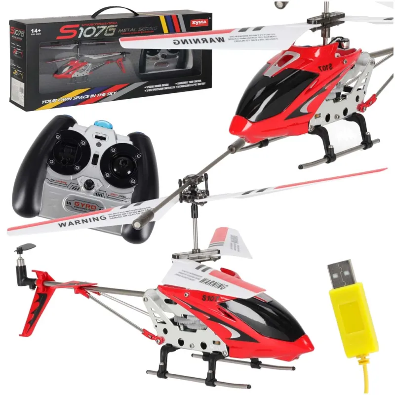 SYMA S107G RC helikopters sarkans -