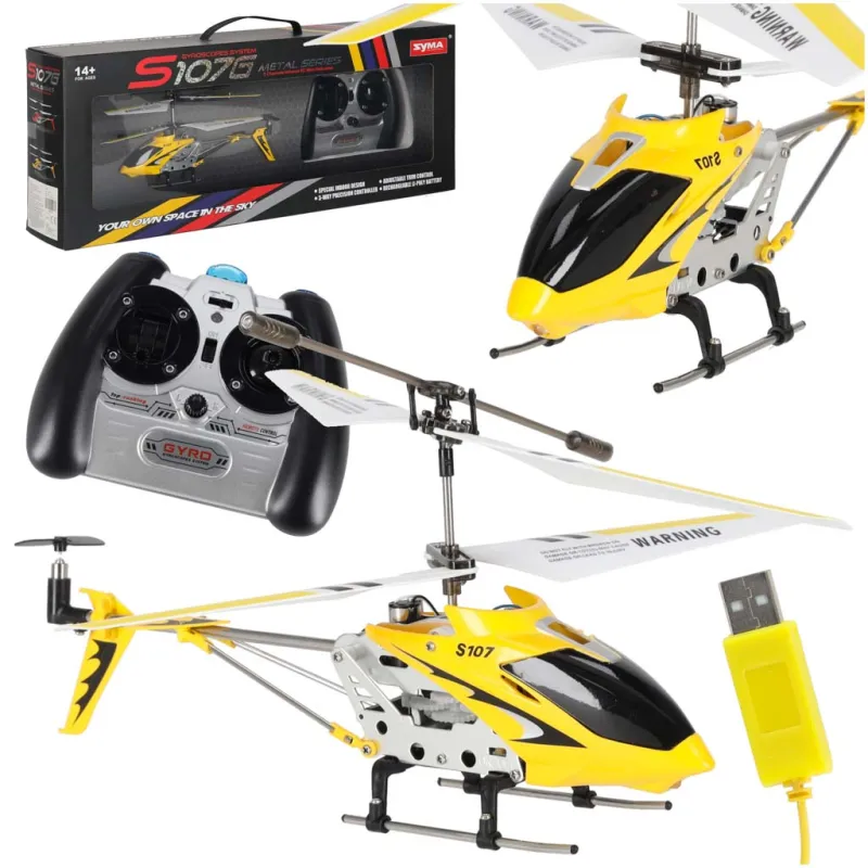 SYMA S107G RC helikopters dzeltens -