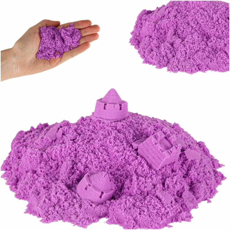 Ikonka Kinētiskās smiltis 1kg maisiņā violeta