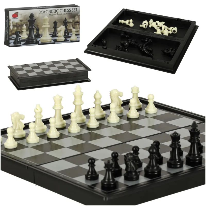 Ikonka Magnētiskā šaha dambrete puzzle spēle