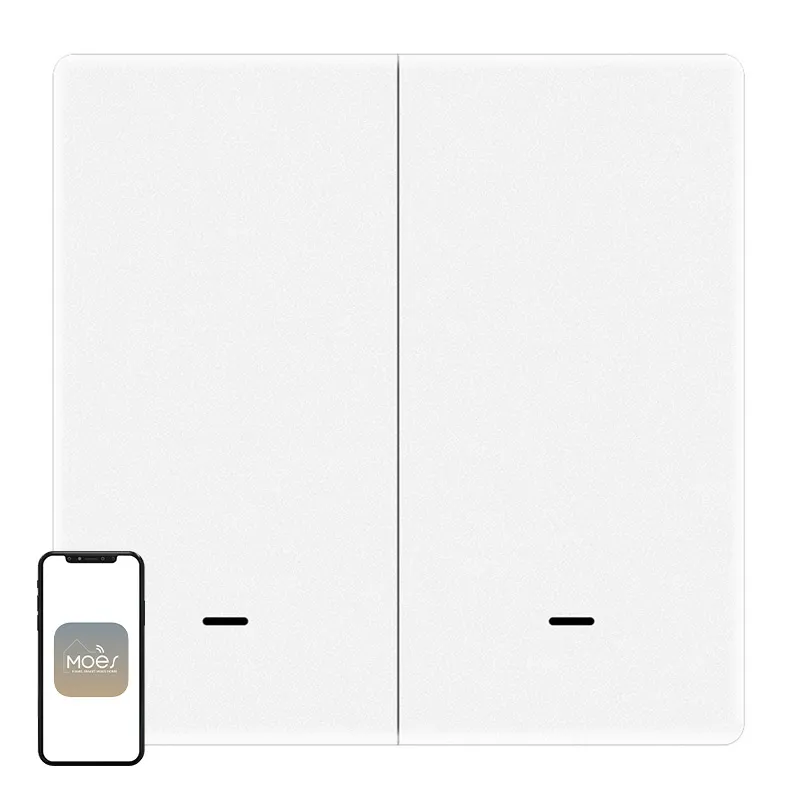 MOES ZT-B-EU2 ZigBee universālais 2-pogu ainas