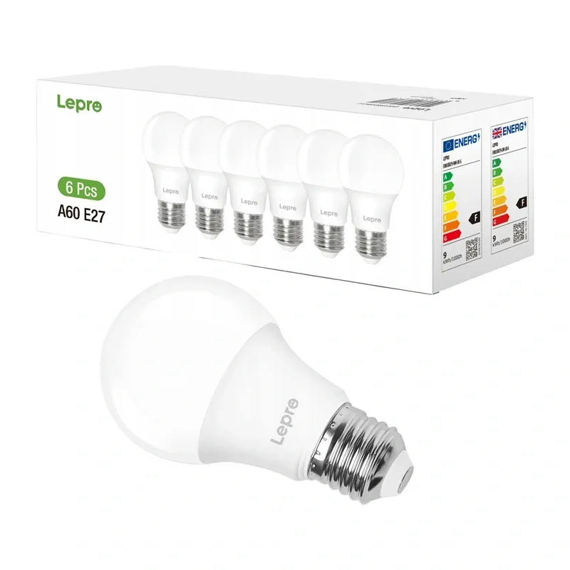 LEPRO 100090-DW-EU-6 LED Bulb, E27, A60