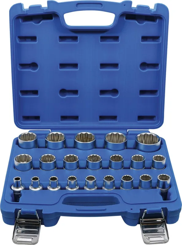 Socket set 12pcs (1/2", 6-point, 10