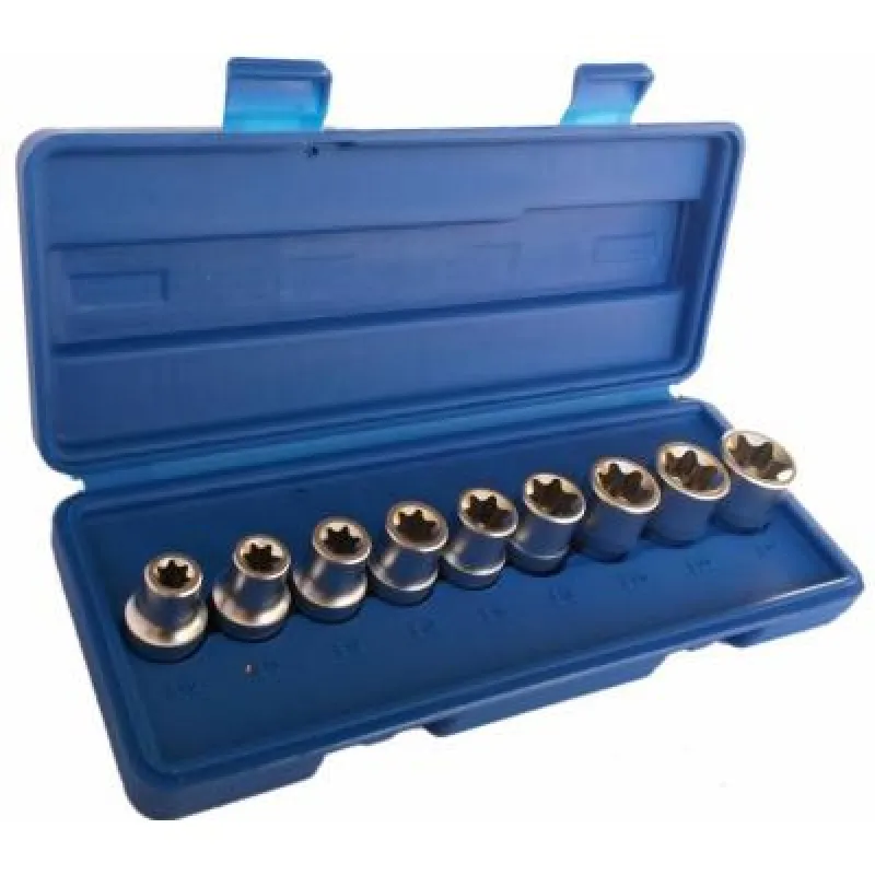 E-tipa muciņu komplekts 1/2"DR (9