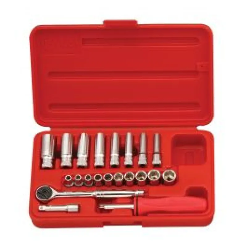 Genius Tools 1/4" muciņu komplekts plastmasas