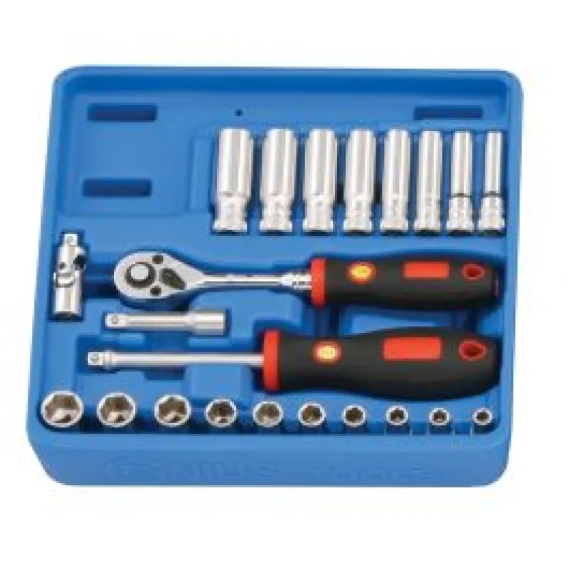 Genius Tools Instrumentu komplekts ratiņiem, 22