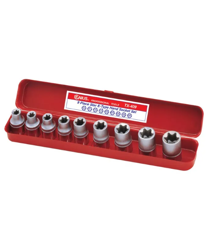 Genius Tools 1/2" E-tipa muciņu komplekts