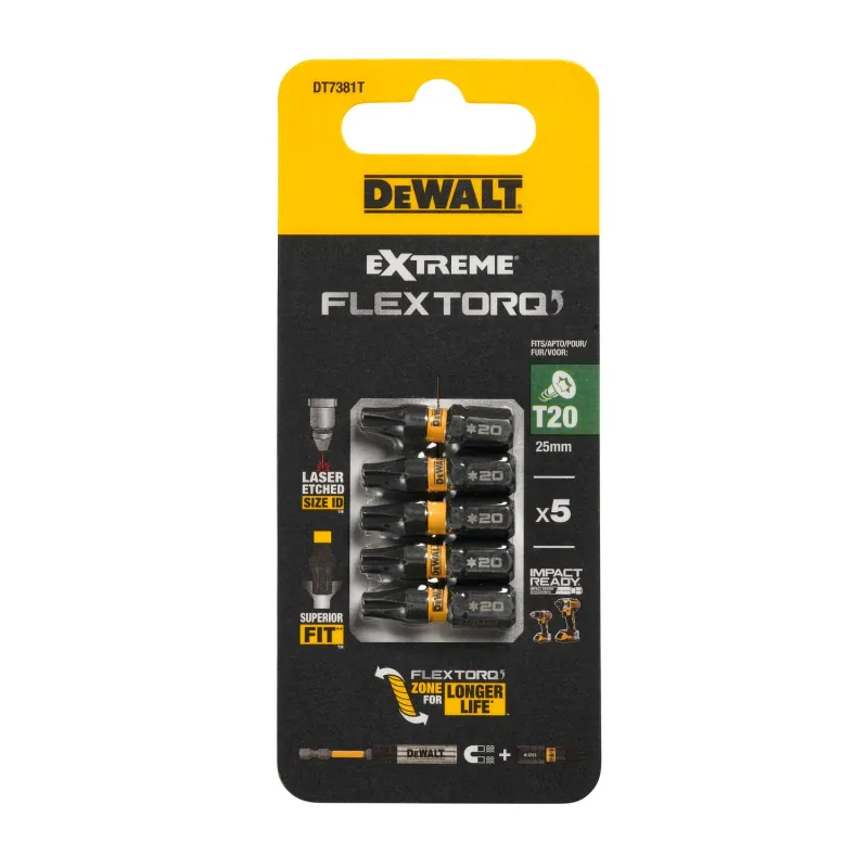 DeWALT FLEXTORQ T20 25 mm skrūvbitu