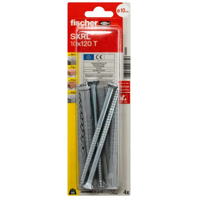 Fischer Dībele ar skrūvi SXRL 10