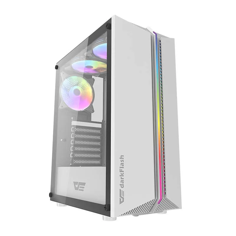Darkflash DK151 LED datoru korpuss (balts)