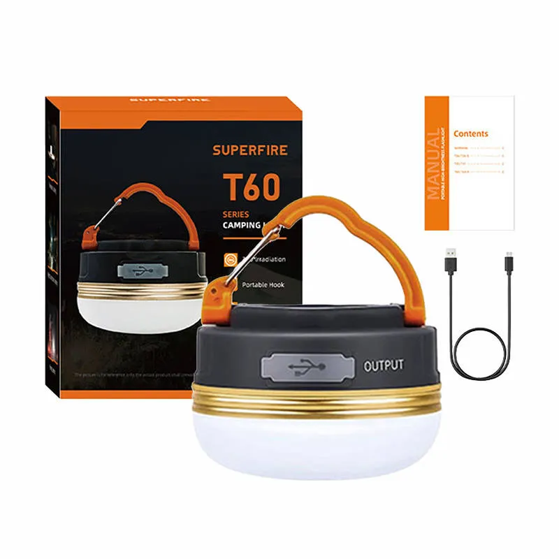 Kempinga luktura Superfire T60, 2,5W