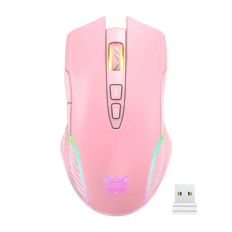 ONIKUMA CW905 Rozā Bezvadu Spēļu Pele