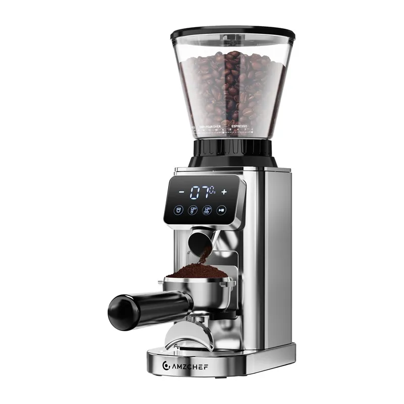 AMZCHEF CE-CG209-SV kafijas dzirnaviņas (sudraba) —