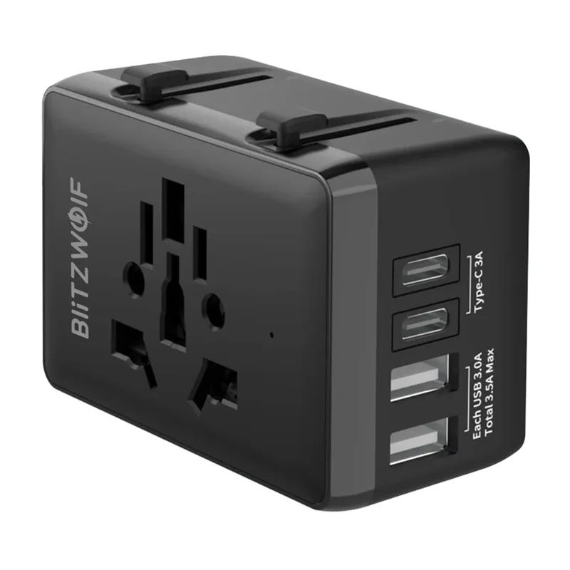 Blitzwolf BW-TA1 4-in-1 ceļojumu adapteris 2xUSB