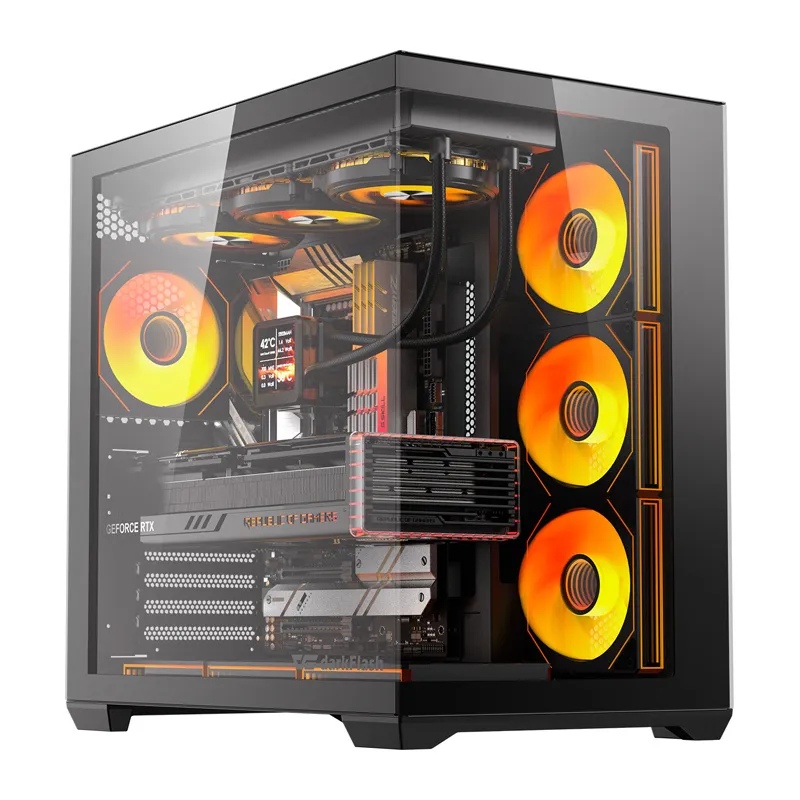 DarkFlash C280 datoru korpuss (melns) +
