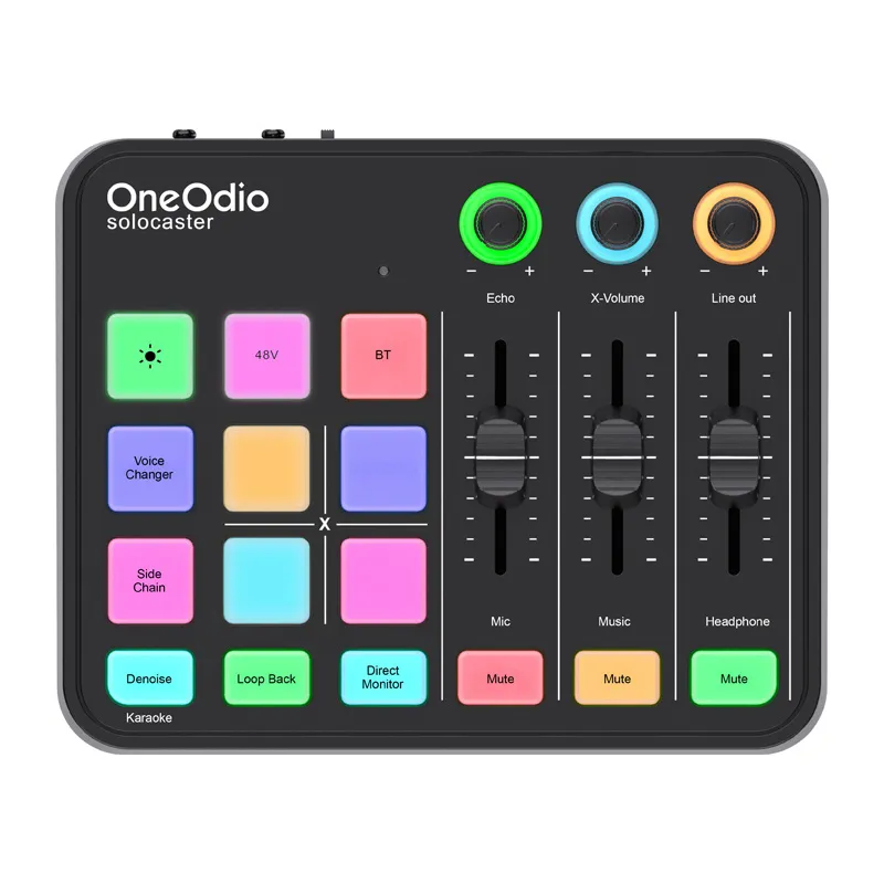 OneOdio Solocaster Audio Mixer un Skaņu