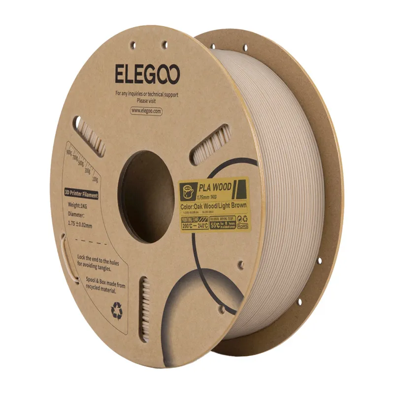 ELEGOO PLA Koka filament (gaiši ozols)