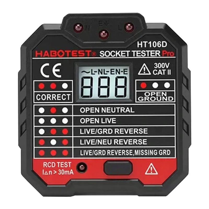 Socket testeris ar digitālo displeju Habotest