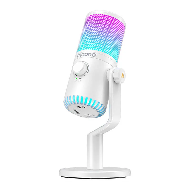 Spēļu mikrofons Maono DM30RGB (balts) universāls