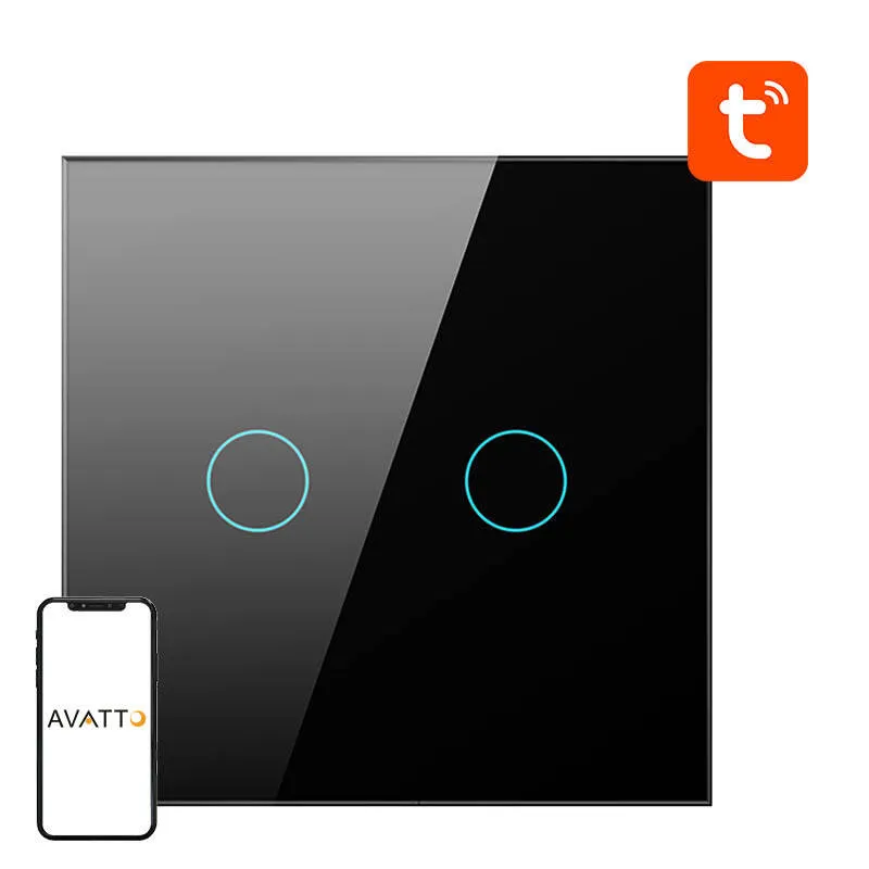 Gudrs gaismas slēdzis ZigBee Avatto ZTS02-EU-B2