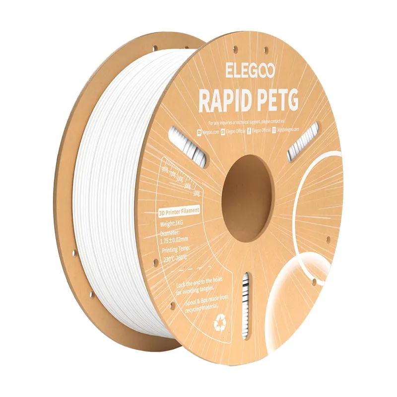 ELEGOO Rapid PETG Filament (Baltā) universāls